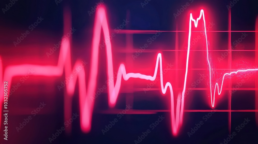 Heartbeat electrocardiogram background stock illustration , free space, realistic photography Heartbeat electrocardiogram background stock illustration , free space, realistic photography