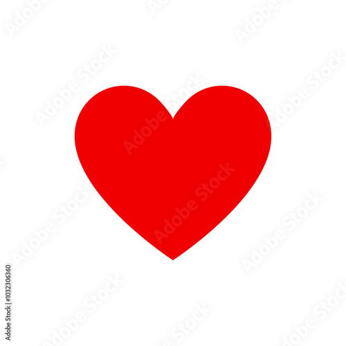 Red heart flat icon PNG