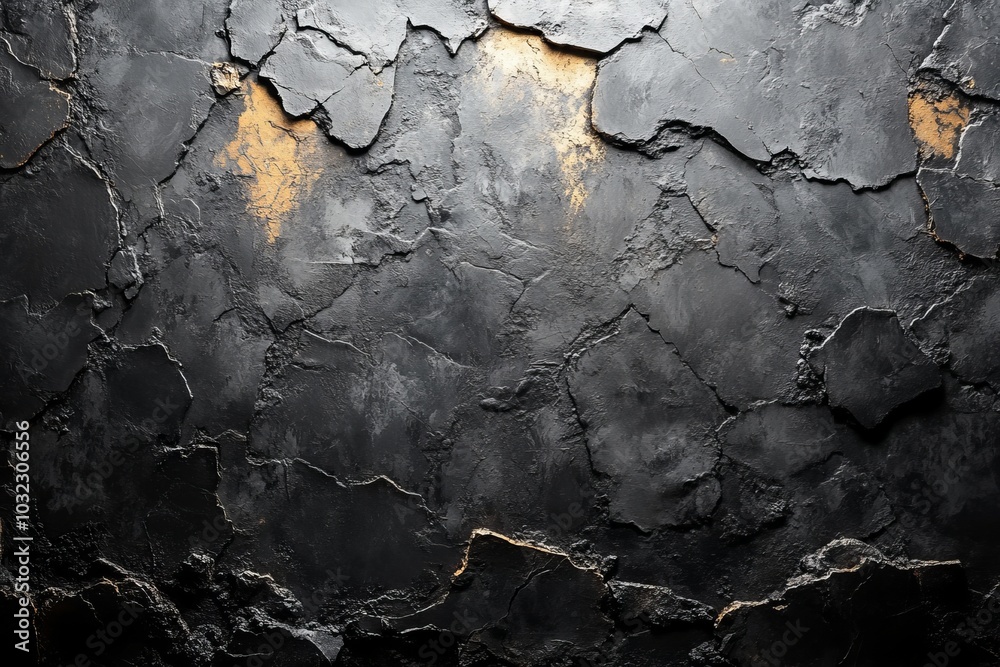 Obraz premium Dark black grunge textured concrete stone wall background