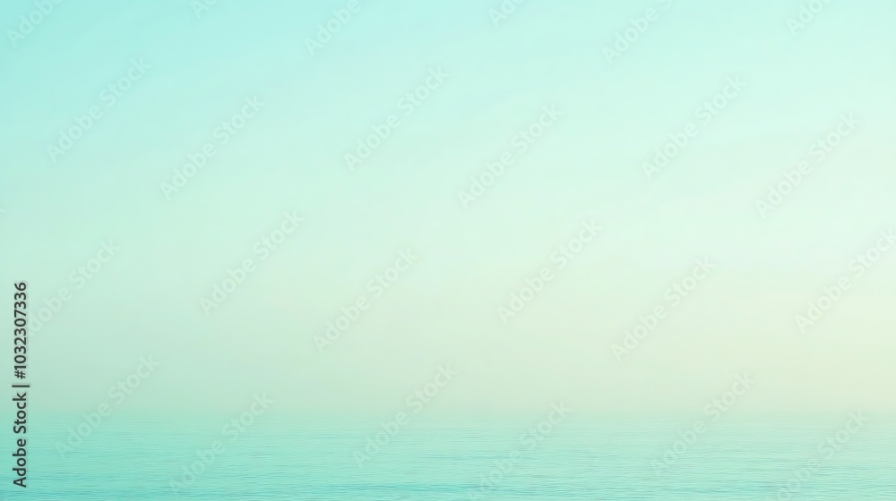 A tranquil and serene seascape with a light blue sky and calm waves. A tranquil and serene seascape with a light blue sky and calm waves.