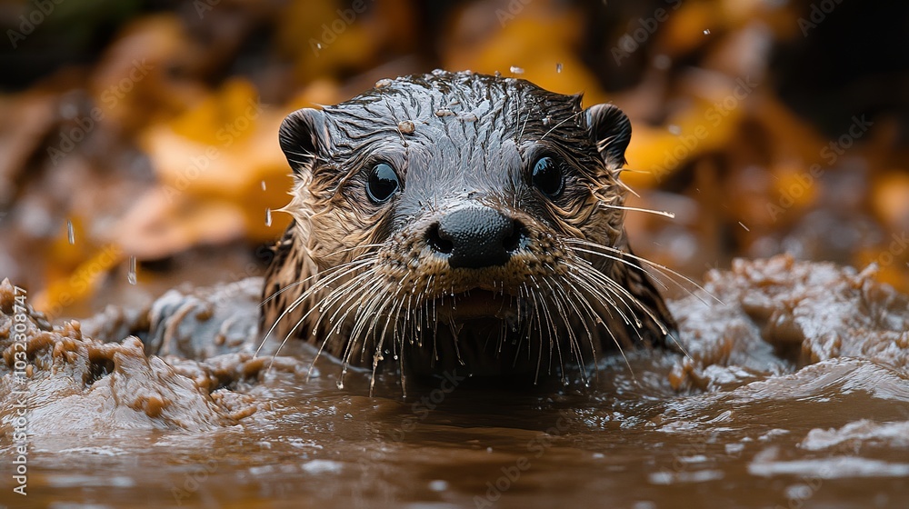 Playful River Otters Sliding Down Muddy Bank - Wildlife Photography Playful River Otters Sliding Down Muddy Bank - Wildlife Photography