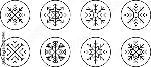 Snowflake icon. Snowflake shape. Christmas Vector image