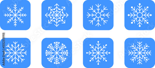 Snowflake icon. Snowflake shape. Christmas Vector image