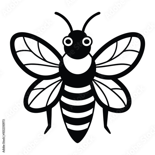 Solid color Vestal Cuckoo Bumblebee animal vector design