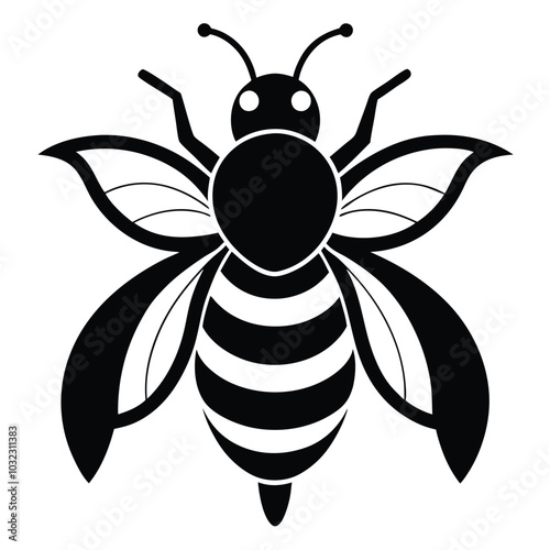 Solid color Vestal Cuckoo Bumblebee animal vector design