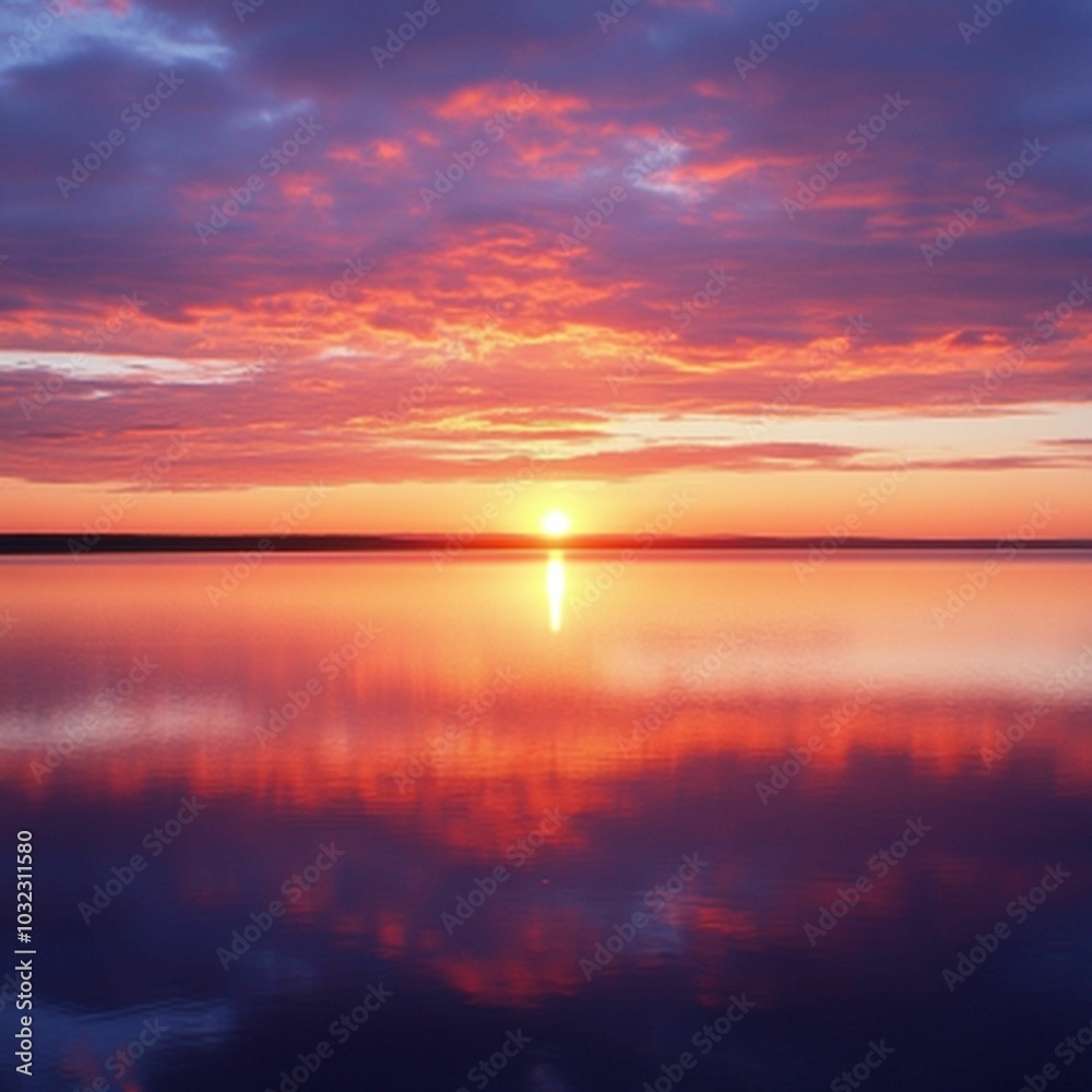 Fototapeta premium a beautiful view with a sky with shades of orange, red, purple and sometimes golden