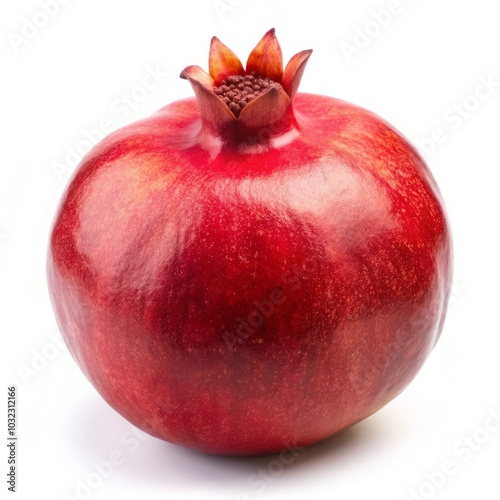 pomegranate isolated on white