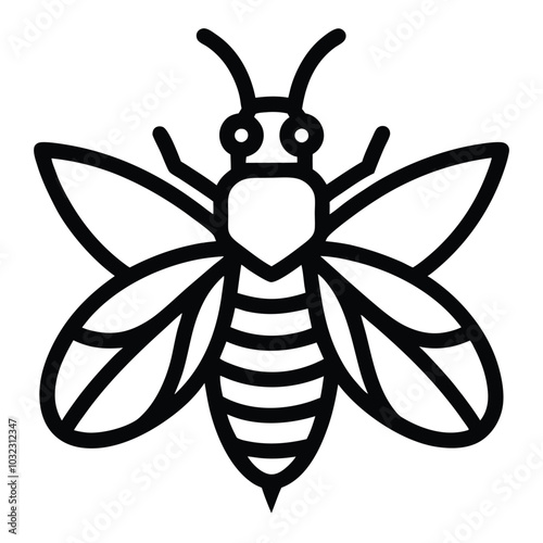 Solid color Vestal Cuckoo Bumblebee animal vector design