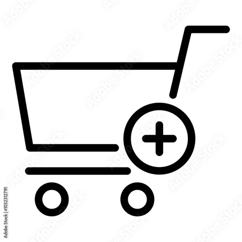 Add to cart icon. Vector line icon