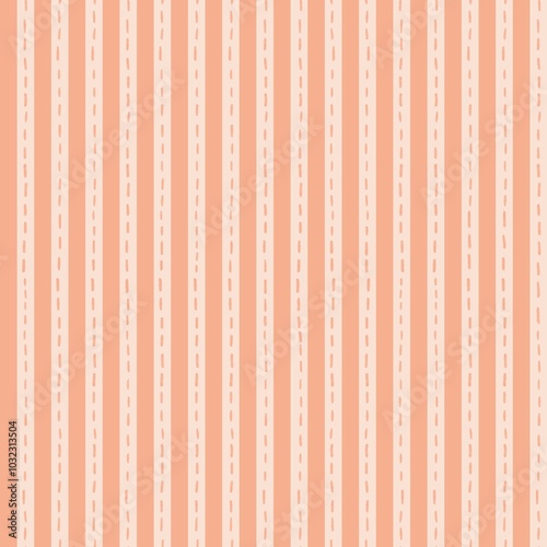 Peach vertical stripes seamless background. Texture for textile, paper, wrapping, bedding, blankets.