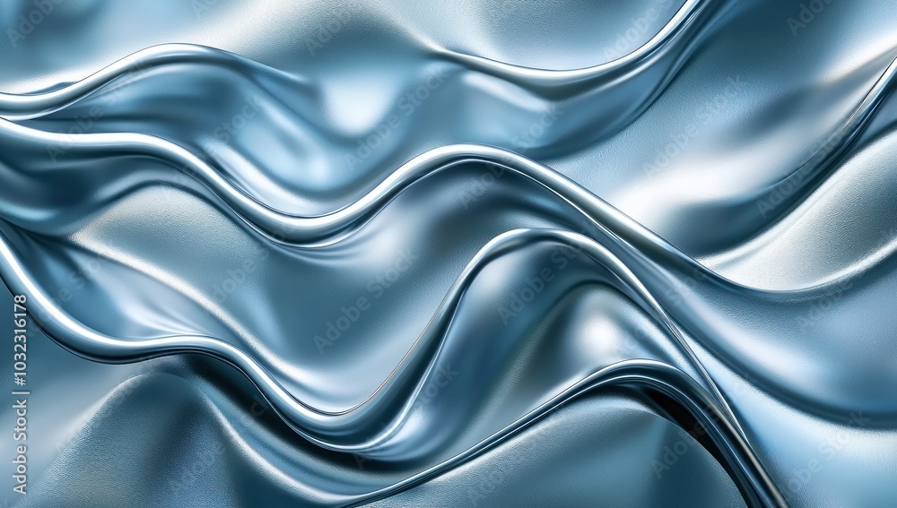 Abstract metallic blue waves with smooth textures and flowing shapes in a dynamic and modern design Generative AI Abstract metallic blue waves with smooth textures and flowing shapes in a dynamic and modern design Generative AI