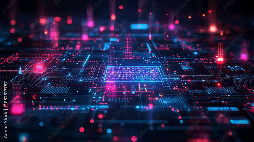 Obraz premium A digital transformation road map with key milestones and objectives, highlighting the process of integrating technology into traditional business models, Digital transformation strategy concept.