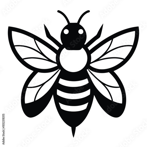 Solid color Vestal Cuckoo Bumblebee animal vector design