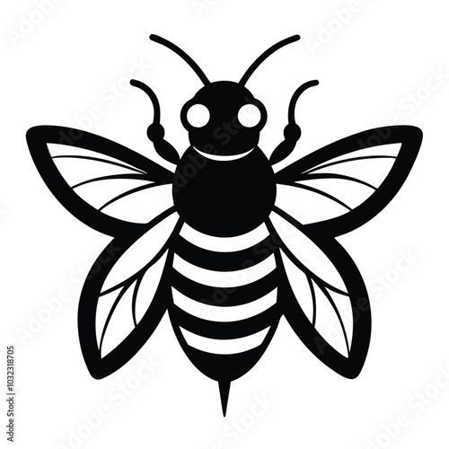 Solid color Vestal Cuckoo Bumblebee animal vector design