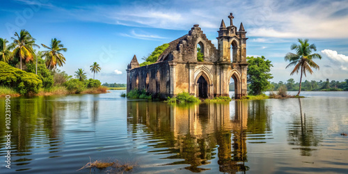 ancient Hindu temple showcasing the intricate beauty of Indian architecture, particularly the Dravidian style with detailed carvings on the temple's