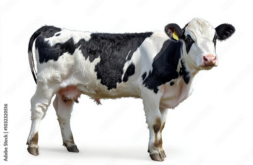 Funny cute cow isolated on white Funny cute cow isolated on white