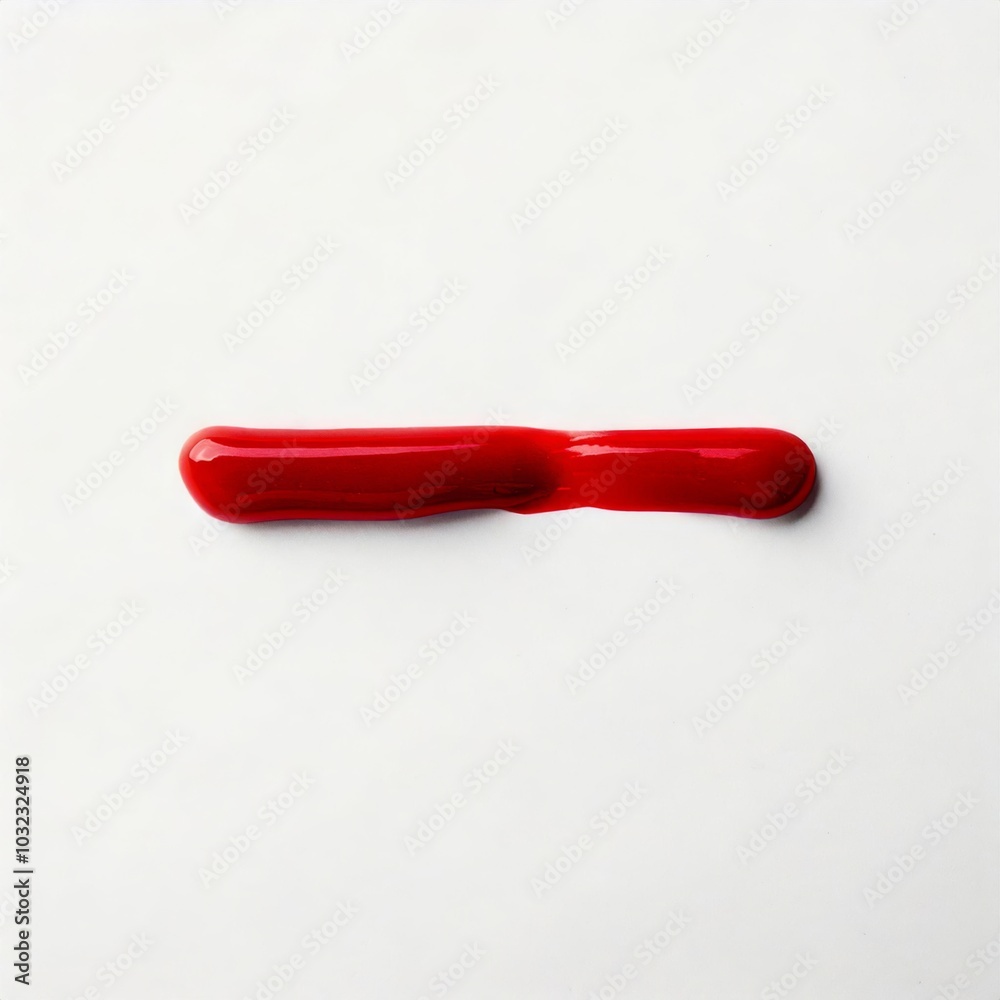 Minus sign made of blood Minus sign made of blood