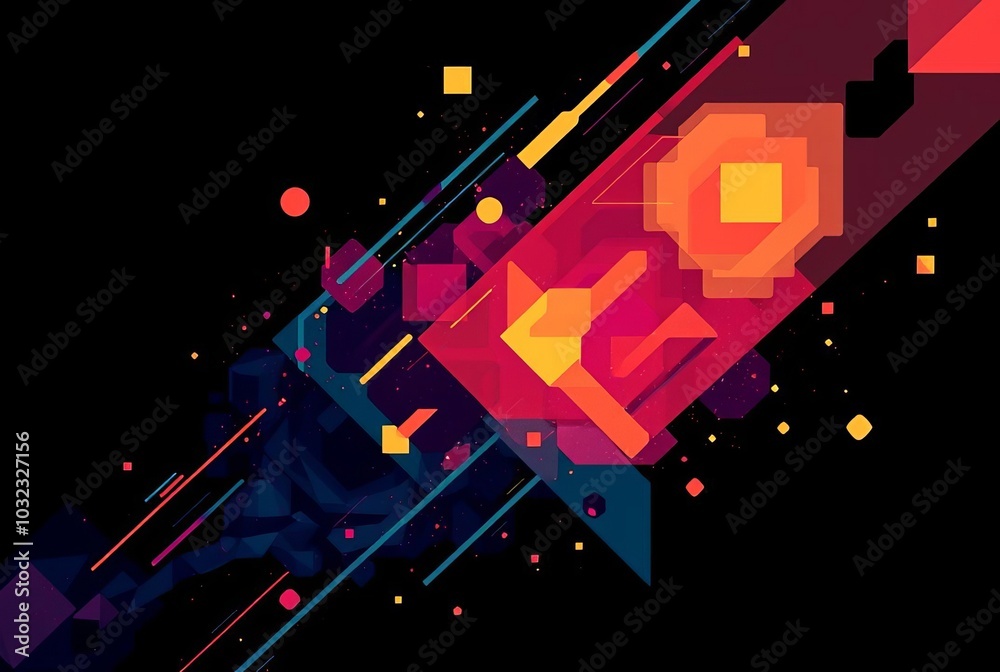 bit inspired geometric abstract art bit inspired geometric abstract art