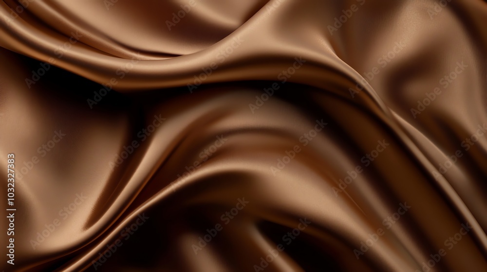 Silk drapery in brown, shimmering with gold threads, creates an elegant backdrop for a luxurious fashion shoot Silk drapery in brown, shimmering with gold threads, creates an elegant backdrop for a luxurious fashion shoot