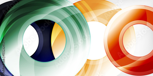 Circles, round elements, ring shapes premium background. Vector Illustration For Wallpaper, Banner, Background, Card, Book Illustration, landing page