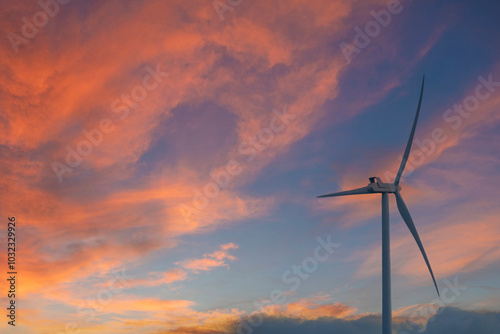 wind turbines farm, wind power generation equipment, clean energy, renewable energy