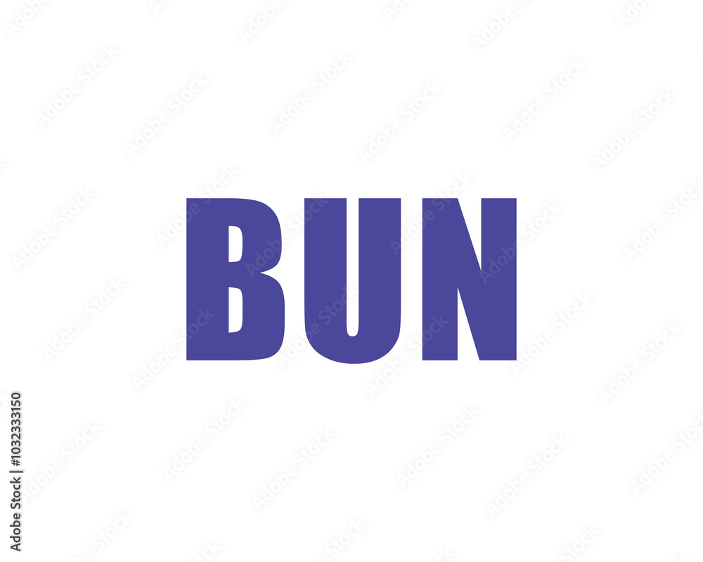 BUN logo design vector template. BUN BUN logo design vector template. BUN