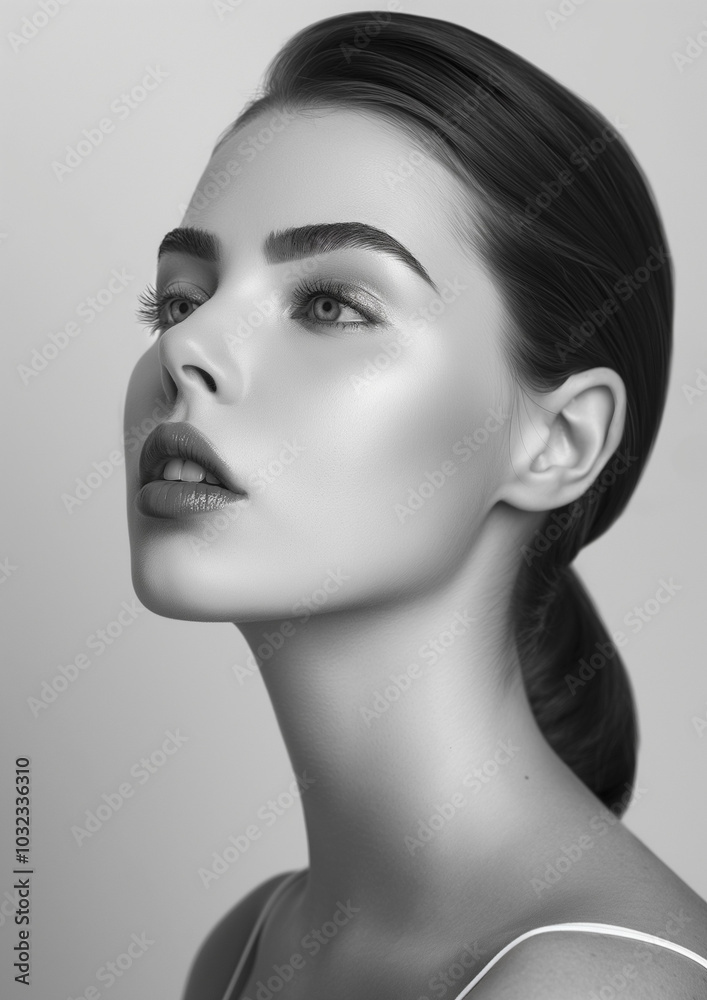 grey scale studio photo for woman grey scale studio photo for woman
