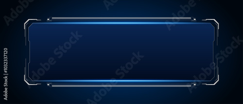 Sci fi futuristic user interface, HUD template frame design, Technology abstract background 