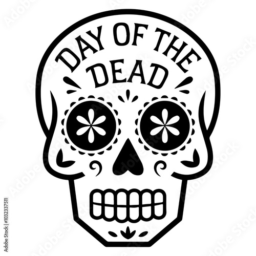 Decorative Sugar Skull Icon vector