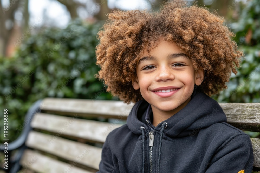 Kid smiling shyly while looking away