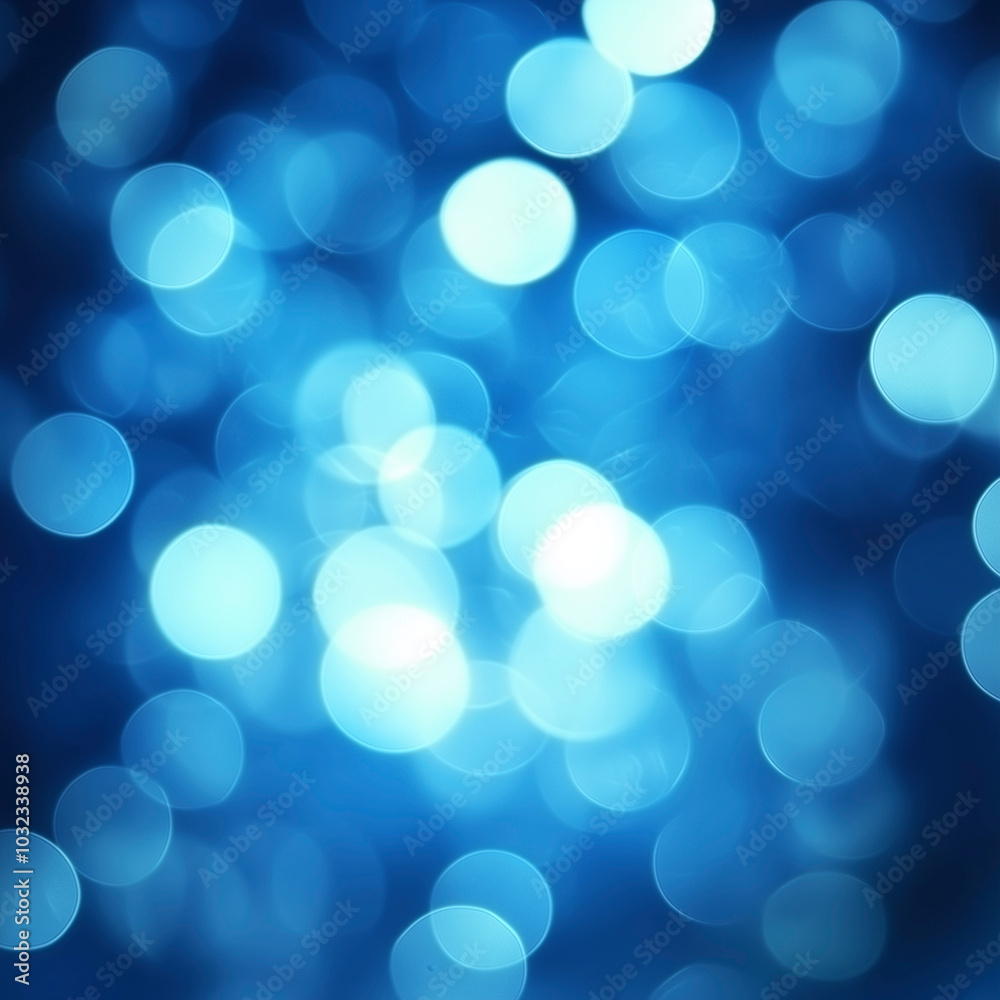 Cold Blue Bokeh Lights Hanging in the Distance for Festive and Romantic Atmosphere Cold Blue Bokeh Lights Hanging in the Distance for Festive and Romantic Atmosphere