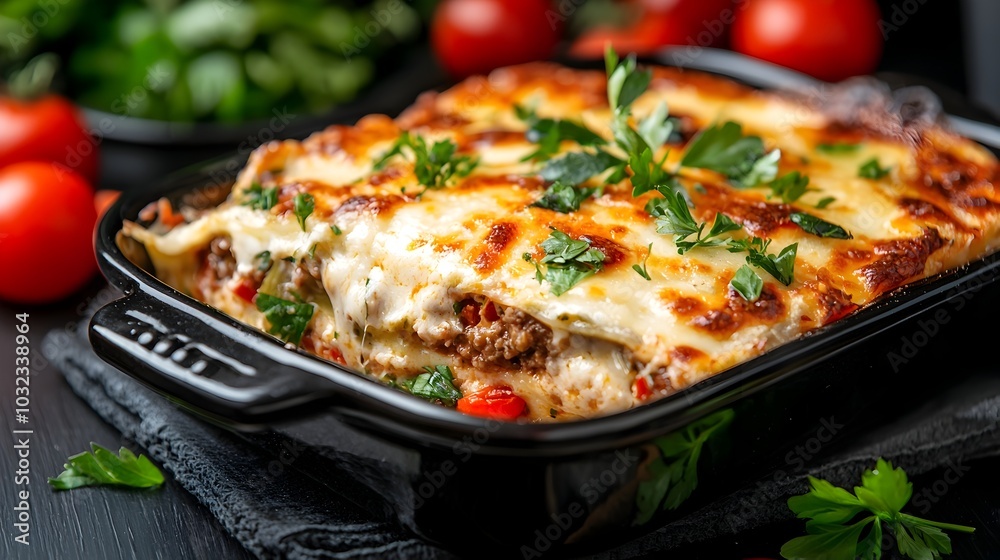 Delectable Vegetarian Casserole With Melted Cheese and Fragrant Herbs A Tempting and Nutritious Homemade Meal Delectable Vegetarian Casserole With Melted Cheese and Fragrant Herbs A Tempting and Nutritious Homemade Meal