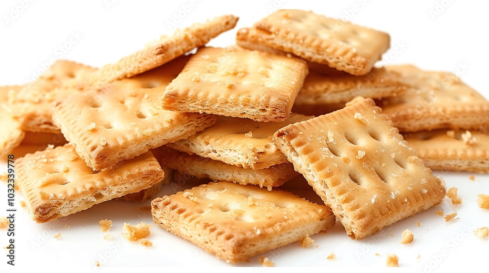 A Snack on White Background - a delicious and inviting visual. The snack placed on a pure white backdrop creates an appealing and mouthwatering scene.