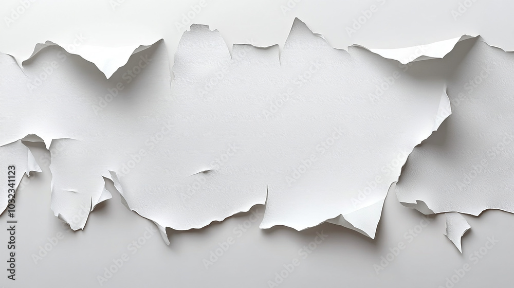 Torn paper with jagged edges, minimal and detailed Torn paper with jagged edges, minimal and detailed