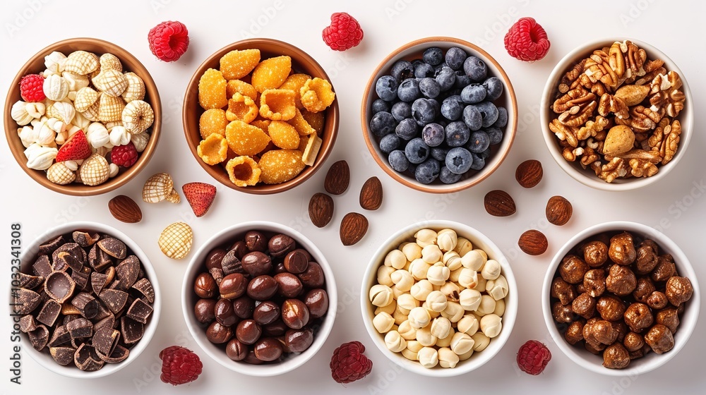A Snack on White Background - a delicious and inviting visual. The snack placed on a pure white backdrop creates an appealing and mouthwatering scene.