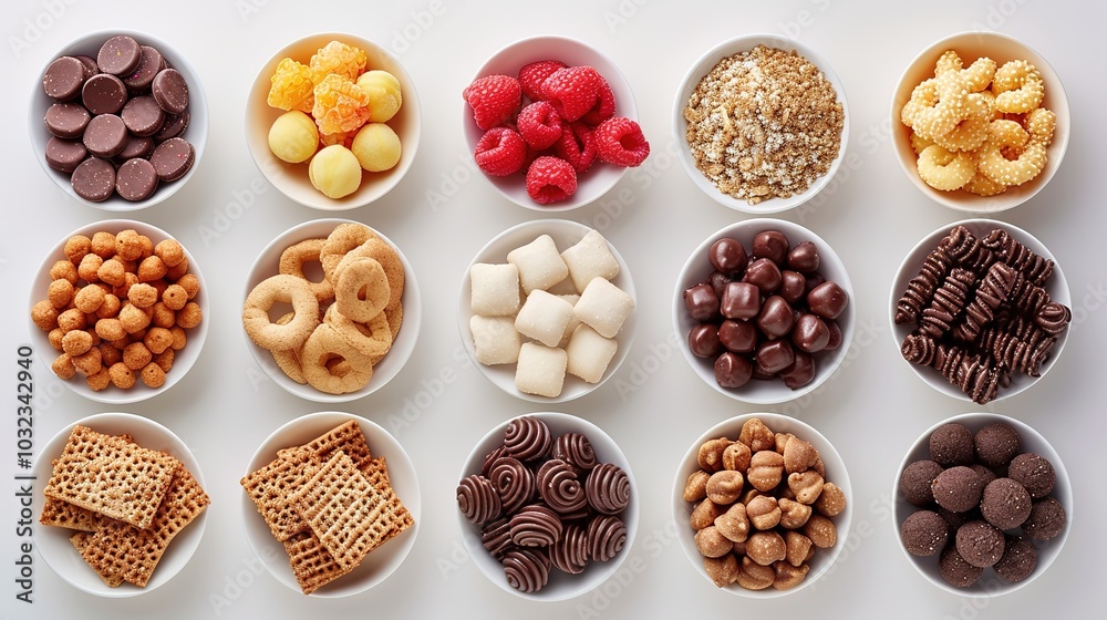A Snack on White Background - a delicious and inviting visual. The snack placed on a pure white backdrop creates an appealing and mouthwatering scene. A Snack on White Background - a delicious and inviting visual. The snack placed on a pure white backdrop creates an appealing and mouthwatering scene.