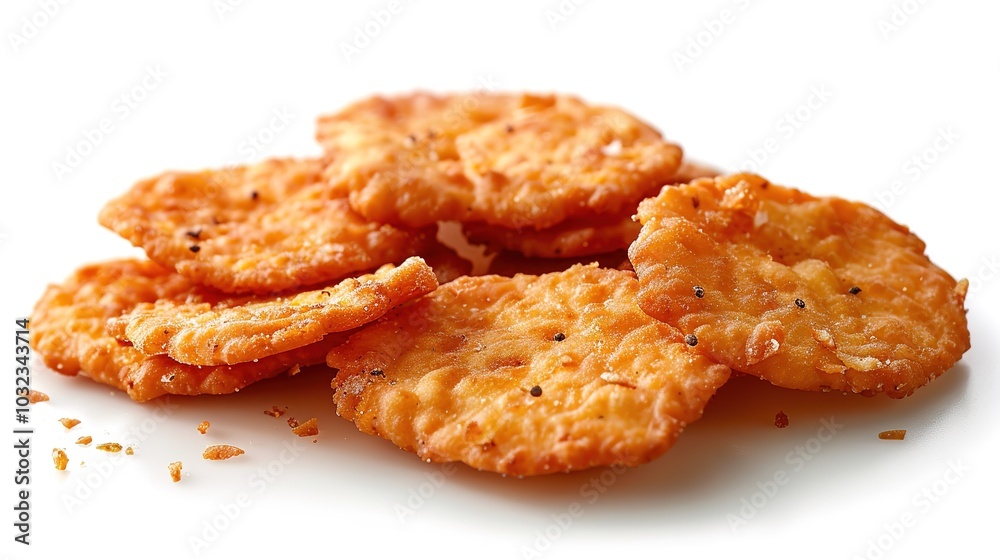 A Snack on White Background - a delicious and inviting visual. The snack placed on a pure white backdrop creates an appealing and mouthwatering scene. A Snack on White Background - a delicious and inviting visual. The snack placed on a pure white backdrop creates an appealing and mouthwatering scene.