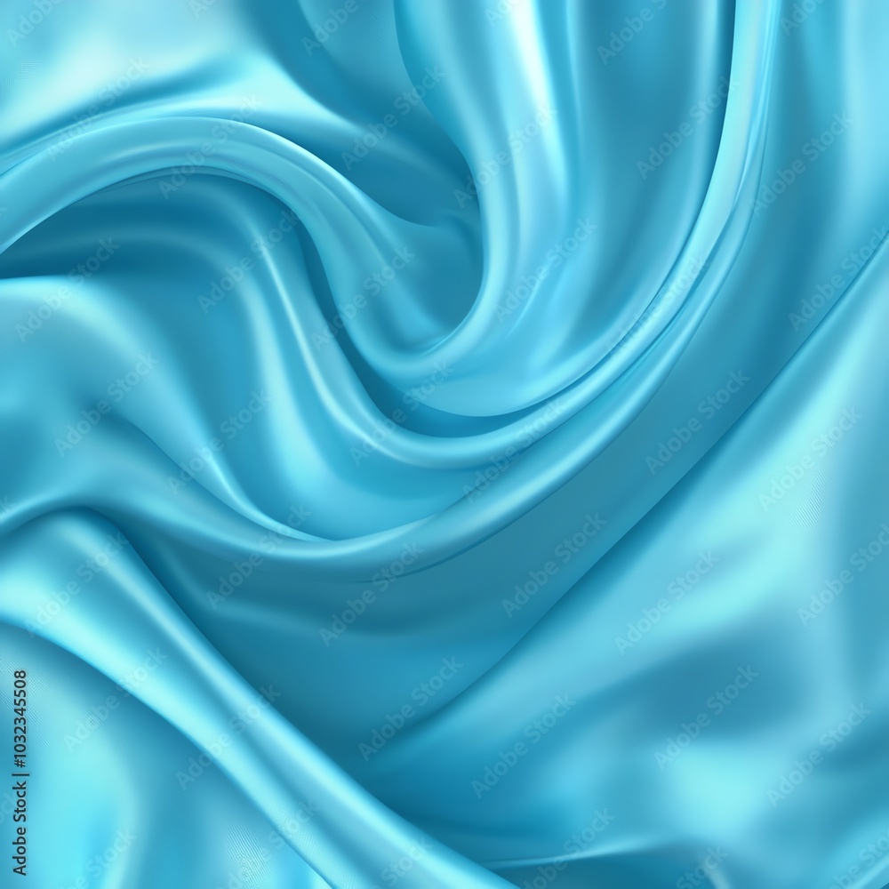 Soft, rippled blue satin fabric with a hint of purple, perfect for elegant fashion backdrop Soft, rippled blue satin fabric with a hint of purple, perfect for elegant fashion backdrop