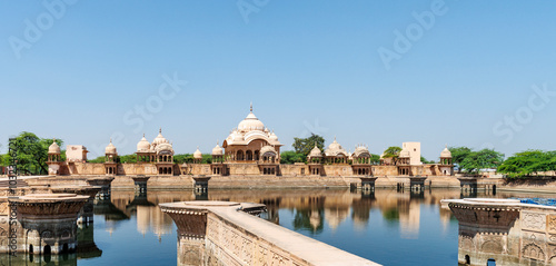 Kusum Sarovar,  a sacred water reservoir on the holy Govardhan Hill in Mathura district of Uttar Pradesh, India, Asia