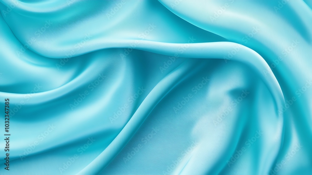 Soft, flowing blue silk fabric backdrop with elegant waves and a luxurious sheen, perfect for fashion or romantic decor Soft, flowing blue silk fabric backdrop with elegant waves and a luxurious sheen, perfect for fashion or romantic decor