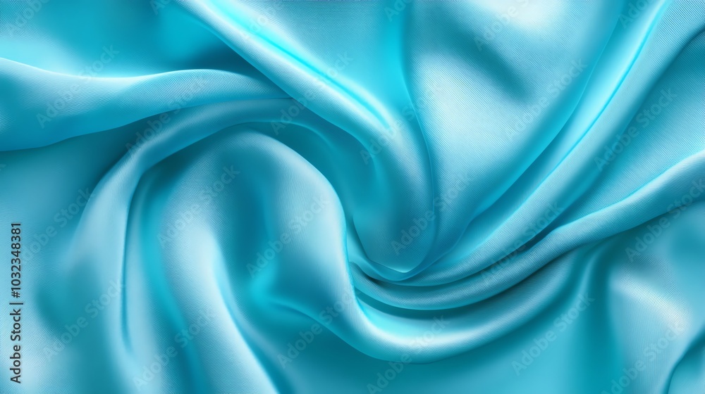 Soft, flowing blue silk fabric backdrop with elegant waves and a luxurious sheen, perfect for fashion or romantic decor Soft, flowing blue silk fabric backdrop with elegant waves and a luxurious sheen, perfect for fashion or romantic decor
