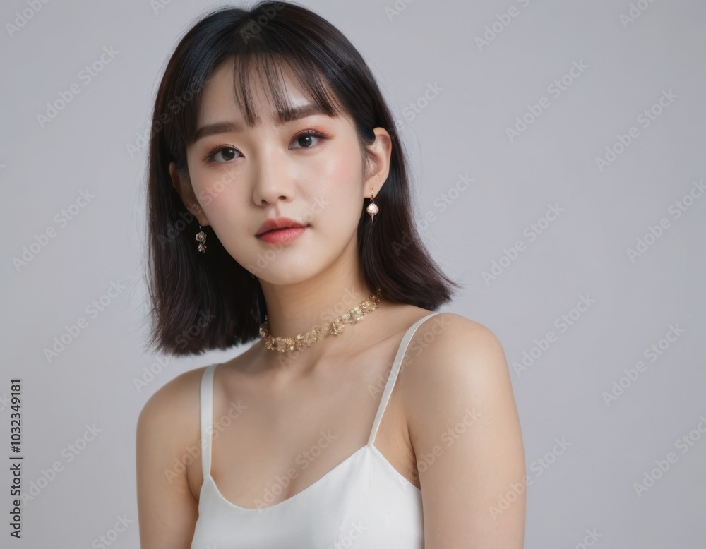 Elegant women in white outfits posing for portraits, showcasing minimalist fashion and beauty for a modern photoshoot Elegant women in white outfits posing for portraits, showcasing minimalist fashion and beauty for a modern photoshoot