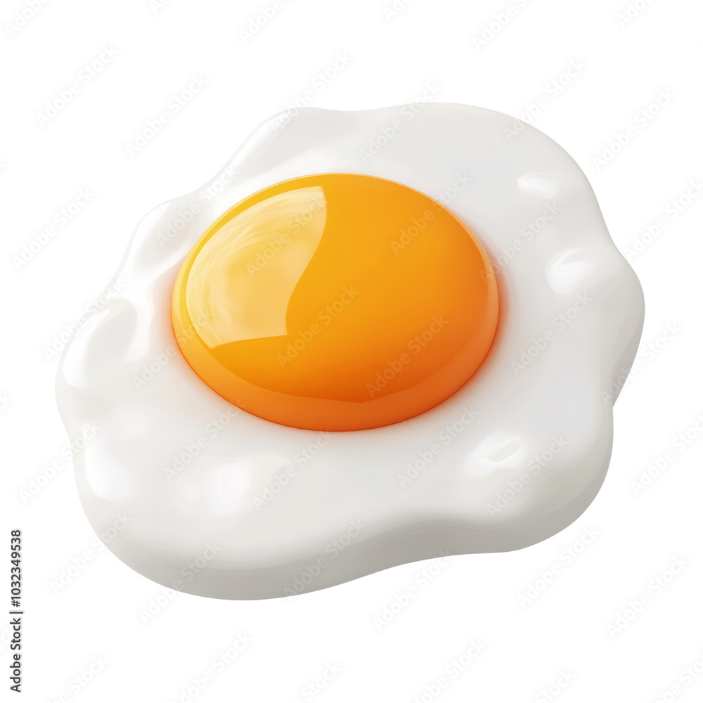 egg fried 3d render icon isolated on transparent background cutout egg fried 3d render icon isolated on transparent background cutout
