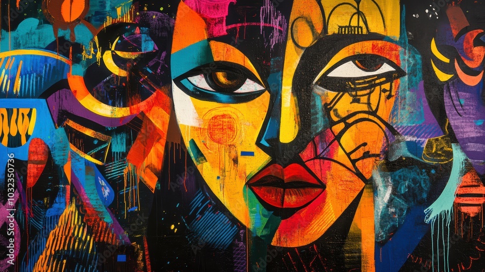 Abstract art with colorful geometric shapes. Abstract art with colorful geometric shapes.