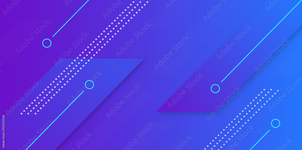 Gradient geometric shape background blue.