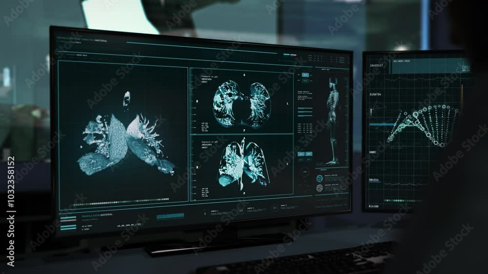 Medical X-ray Scan Of Patients Lungs Affected By Contagious Sars Virus Infection. Respiratory System Virus Infection Scanned By Modern Screening Software. Laboratory Analysis Of Virus Infection Scan. Medical X-ray Scan Of Patients Lungs Affected By Contagious Sars Virus Infection. Respiratory System Virus Infection Scanned By Modern Screening Software. Laboratory Analysis Of Virus Infection Scan.