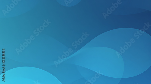 serene blue abstract background with smooth flowing shapes evokes calmness