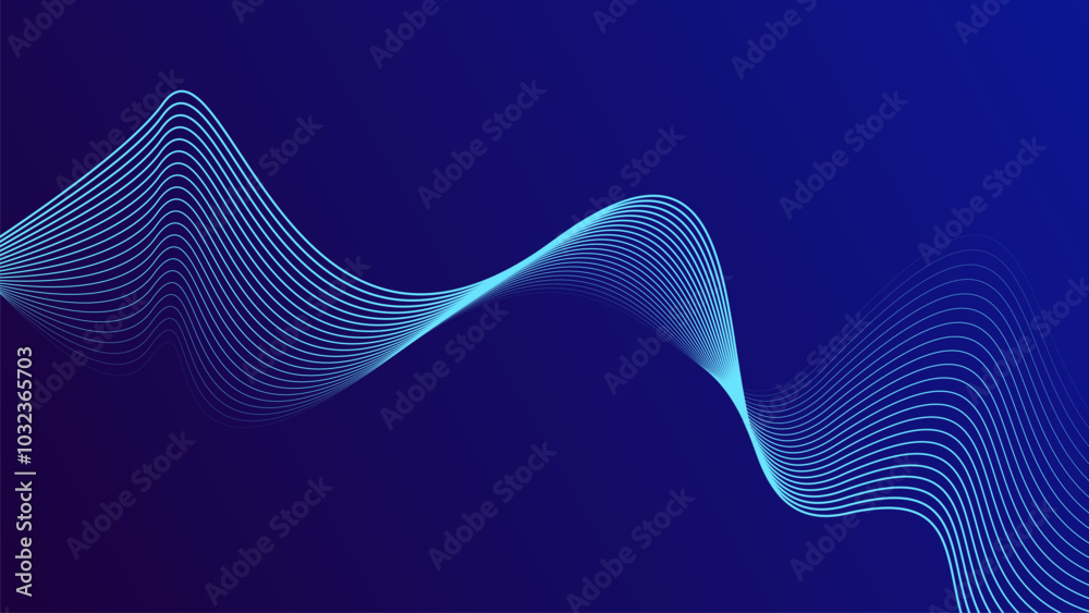 Abstract glowing wave lines on dark blue background. Modern flowing wavy lines. Futuristic technology concept. Abstract glowing wave lines on dark blue background. Modern flowing wavy lines. Futuristic technology concept.