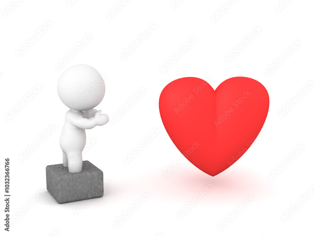 Stuck 3D Character Trying To Get Love Stuck 3D Character Trying To Get Love
