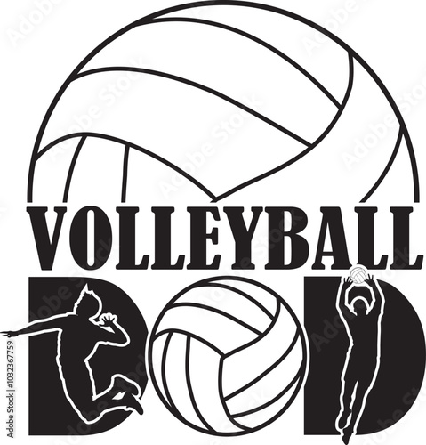 Volleyball Dad, Fall Sport, Volleyball Cut File